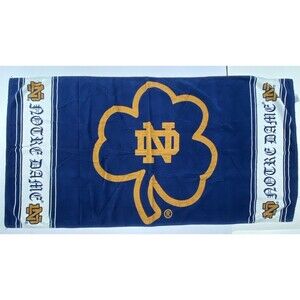 Notre Dame Fighting Irish Pool Beach Towel 55 X 28 McArthur 100% Cotton Shamrock